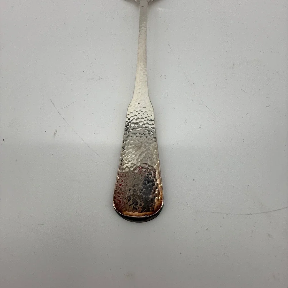 1881 Rogers Oneida Silverplate Bicentennial Serving Spoon‎ 1776-1976 Hammered 9